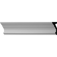 5 1/2"H x 2"P x 7 5/8"F x 96"L Seville Smooth Moulding