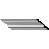 5 5/8"H x 6 3/8"P x 8 1/2"F x 94 1/2"L Versailles Smooth Crown Moulding