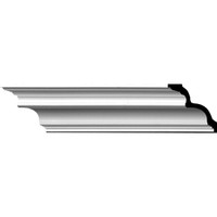 3 7/8"H x 3 7/8"P x 5 1/2"F x 94 1/2"L Foster Traditional Smooth Crown Moulding