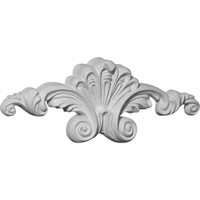 8 5/8"W x 3 1/8"H x 7/8"P Scroll Center Onlay