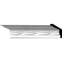 4 1/8"H x 4 1/4"P x 5 7/8"F x 94 1/2"L Bateman Swag Crown Moulding