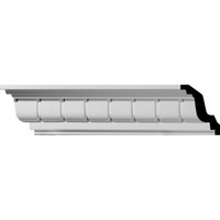 4 1/4"H x 4 1/8"P x 5 1/4"F x 94 1/2"L Eris Dentil Crown Moulding