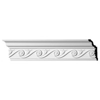 6 1/4"H x 2 3/4"P x 7"F x 96"L, (5 3/8" Repeat), Floral Crown Moulding