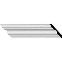 3 7/8"H x 3 7/8"P x 5 1/2"F x 94 1/2"L Dublin Traditional Smooth Crown Moulding