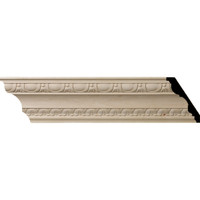 5 1/2"H x 4"P x 6 3/4"F x 96"L Bedford Carved Wood Crown Moulding, Maple