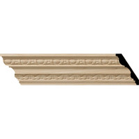 3"H x 2 1/4"P x 3 1/4"F x 96"L Bedford Carved Wood Crown Moulding