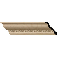 2 3/8"H x 2 1/4"P x 3 1/4"F x 96"L Lanarkshire Carved Wood Crown Moulding
