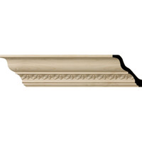 3 5/8"H x 3 1/2"P x 5"F x 96"L Lanarkshire Carved Wood Crown Moulding