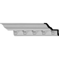 3 3/4"H x 4 1/2"P x 5 7/8"F x 96 1/8"L Wide Spaced Dentil Crown Moulding