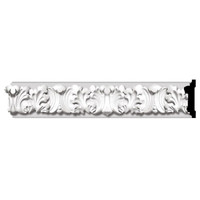 3 1/2"H x 1"P x 96"L Benson Acanthus Leaf Chair Rail