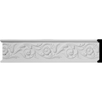 3 1/4"H x 3/4"P x 96"L, (5 7/8" Repeat), Delfina Running Leaf Chair Rail