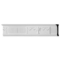 7 1/2"H x 1 3/4"P x 96"L, (15 5/8" Repeat), Federal Urn & Ribbon Chair Rail