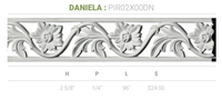 2 5/8"H x 1/4"P x 96"L Daniela Pierced Moulding