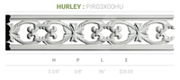 3 3/8"H x 3/8"P x 96"L Hurley Pierced Moulding