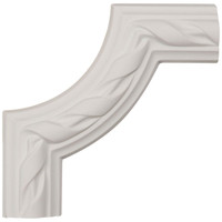 6"W x 6"H x 3/4"P Reeded Acanthus Leaf Panel Moulding Corner