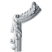7"W  x 11"H x  3/4"P Hillsborough Panel Moulding Corner, Left