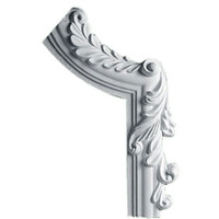 7"W  x 11"H x  3/4"P Hillsborough Panel Moulding Corner, Right