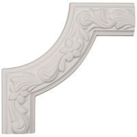 8"W x 8"H x 1 7/8"P Sussex Floral Panel Moulding Corner