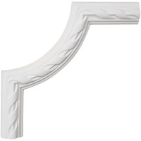 10"W x 10"H x 3/4"P Reeded Acanthus Leaf Panel Moulding Corner