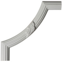 12"W x 12"H x 1 1/8"P Reeded Acanthus Leaf Panel Moulding Corner