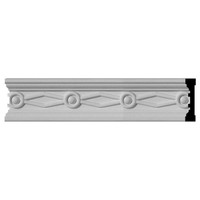 3 1/8"H x 3/4"P x 96"L, (3 7/8" Repeat), Large Federal Chair Rail