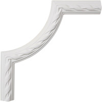 12"W x 12"H x 3/4"P Reeded Acanthus Leaf Panel Moulding Corner