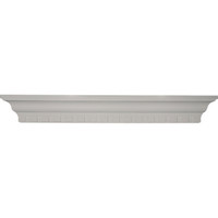 36"W x 4 1/2"H x 4 1/8"P Dentil Shelf