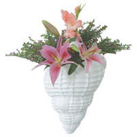 10 1/8"W x 5 1/2"D x 12 1/2"H Sea Shell Wall Sconce