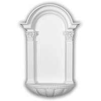 27 1/2"W x 42 1/4"H x 9"D, Egg and Dart Fluted Niche, Surface Mount