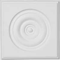 5 3/4"W x 5 3/4"H x 1 1/8"P Traditional Bullseye Plinth Block