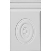 5 3/4"W x 9 3/8"H x 1"P Adonis Bullseye Plinth Block