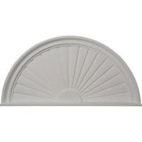 36"W x 18"H x 2"P Half Round Sunburst Pediment