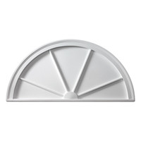 36"W x 18"H x 2"P Half Round Spoked Pediment