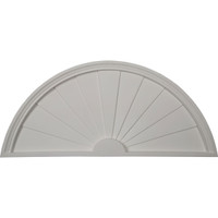 40"W x 18 1/8"H x 1 3/4"P Half Round Sunburst Pediment
