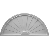 48"W x 24"H x 2"P Half Round Sunburst Pediment