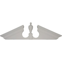 61"W x 20"H x 7/8"P Peaked Urn Pediment