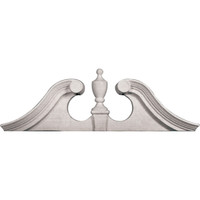 62 3/8"W x 20"H x 5/8"P Scroll Urn Pediment