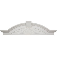 62 1/2" Bottom Width x 68 1/8" Top Width x 17 3/8"H x 6 1/8"P Elliptical Sunburst with Trim Pediment