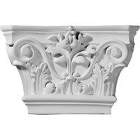 8 3/8"W x 2 1/8"D x 5 1/4"H Odessa Capital (Fits Pilasters up to 5 1/8"W x 1/2"D)