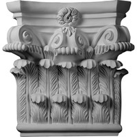 25 1/4"W x 24 5/8"H x 8 1/4"P Corinthian Capital (Fits Pilasters up to 19 1/8"W x 2 3/4"D)