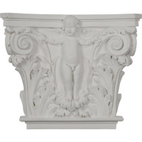 16 3/8"W x 13 5/8"H x 3 7/8"P Angel Onlay Capital (Fits Pilasters up to 10 5/8"W x 1"D)