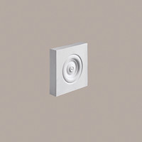 PB6X6____PLINTH BLOCK ROSETTE 5-5/8X5-5/8X1-1/8