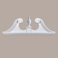 RHP56____PEDIMENT RAMS HEAD 55-1/2X19-1/16X4-1/2