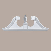 RHP86____PEDIMENT RAMS HEAD 86-1/2X28-13/16X4-1/2