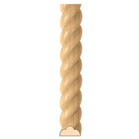 MLD5872AL_3/8 X 3/4 Rope Half Round 8' pc Alder