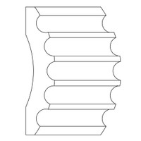 CA329POP_1 3/4 X 8" Fluted Poplar