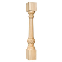 CC6320CH_5" Carved Vineyard Column Cherry 1ea