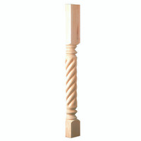 CLM6210HCH_35.25" Roman Classic Rope Half Column Cherry