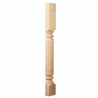 CLM6212HCH_35.25" Fluted Classic Half Column Cherry