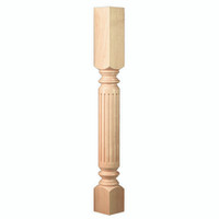 CLM6212MA_35.25" Fluted Classic Column Maple